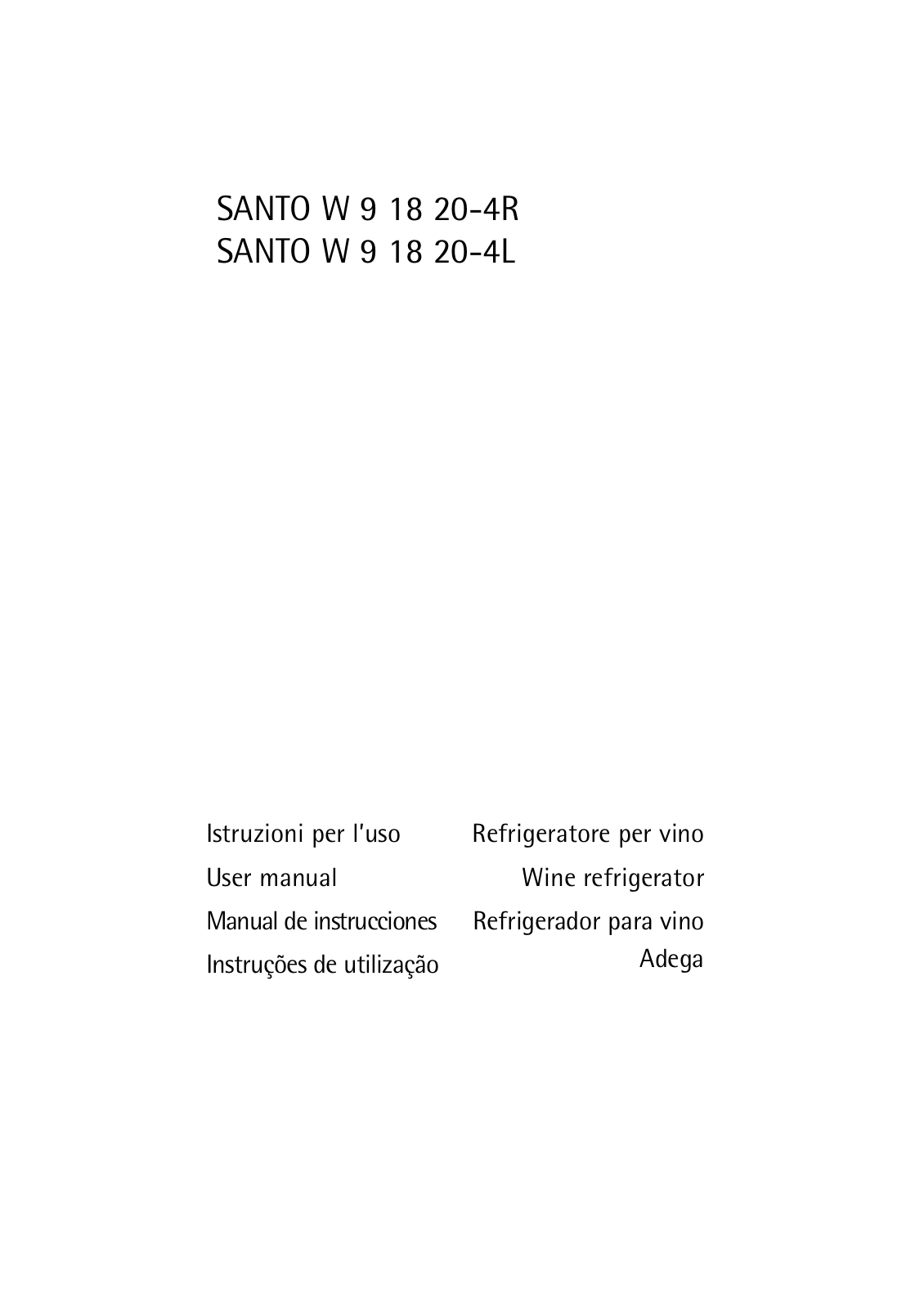 AEG SW91820-4R, SW91820-4L User Manual