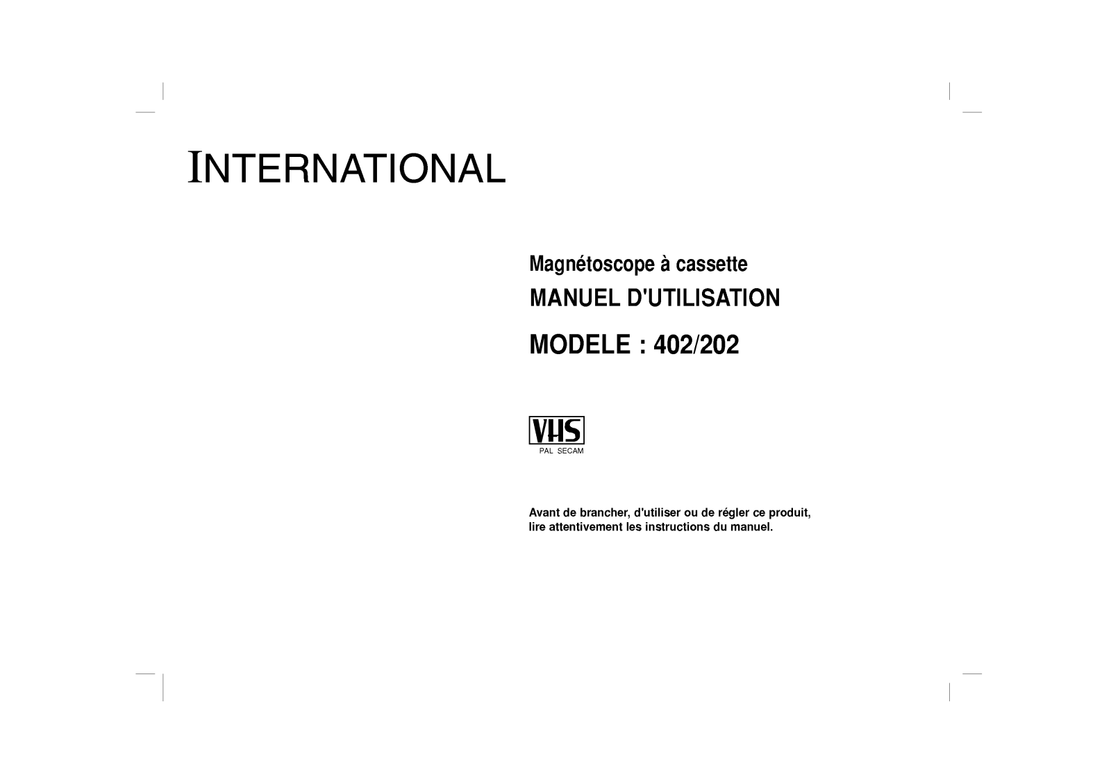 LG 202, 402 User Manual