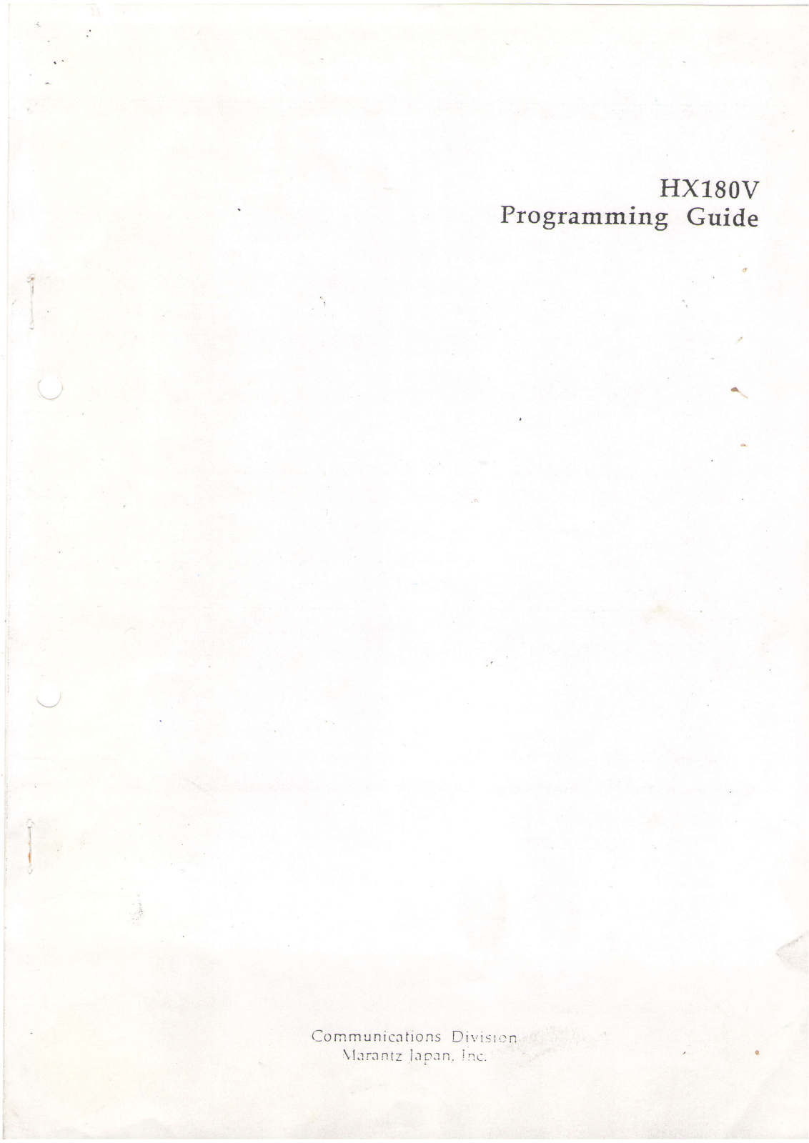 Standard Horizon HX180V programming guide - ManualMachine.com
