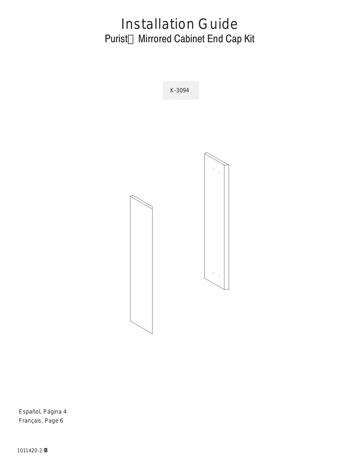 Kohler K-3094 User Manual