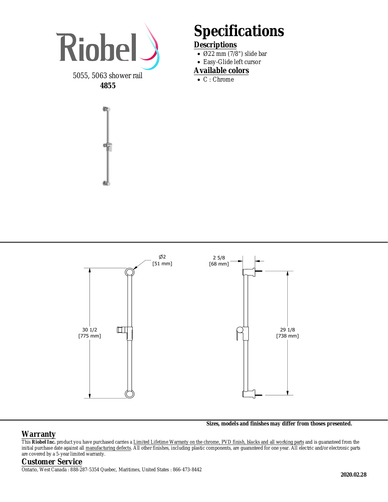 Riobel 4855C Specifications - ManualMachine.com