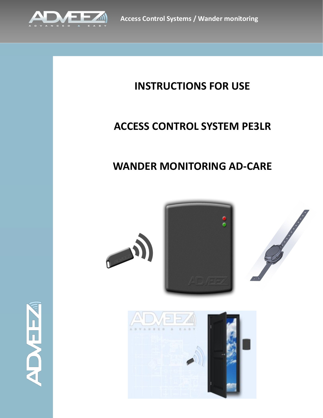 ADVEEZ PE3LR TCH, AD CARE W, PE3LR T, PE3LR C User Manual