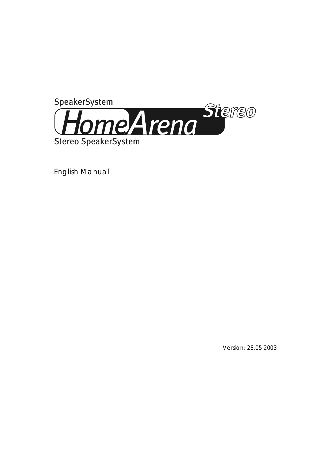 TerraTec HomeArena Stereo User Manual