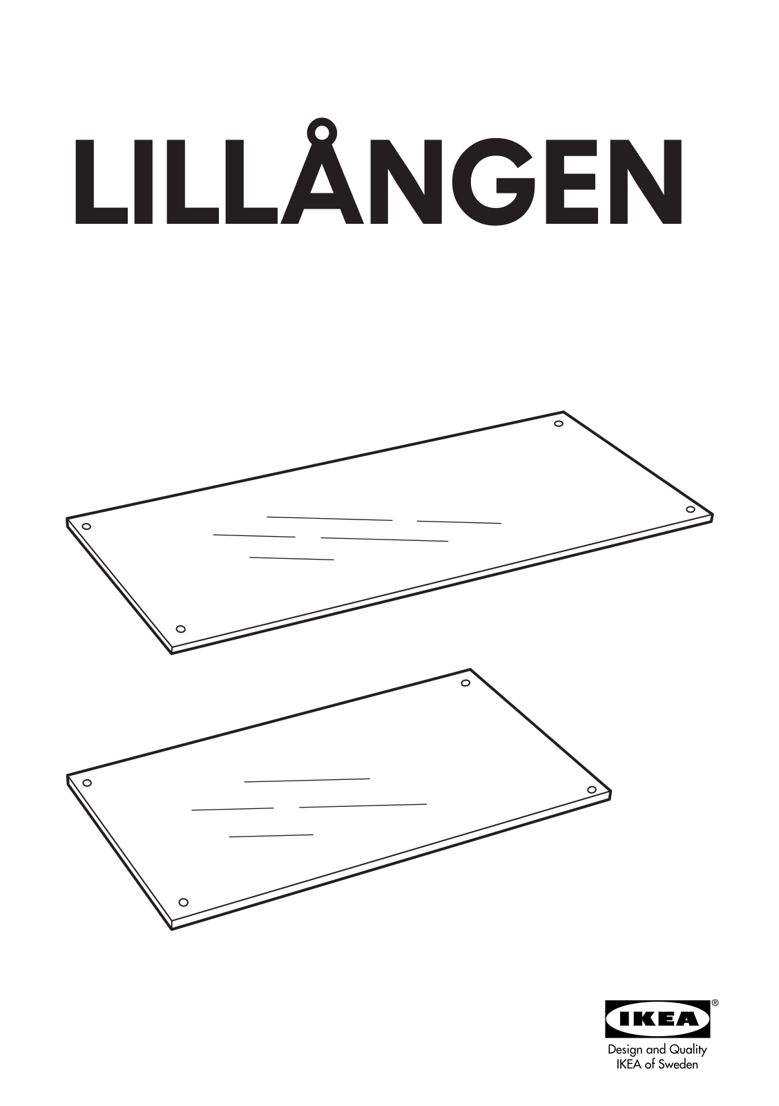 IKEA LILLAGEN GLASS SHELF Assembly Instruction