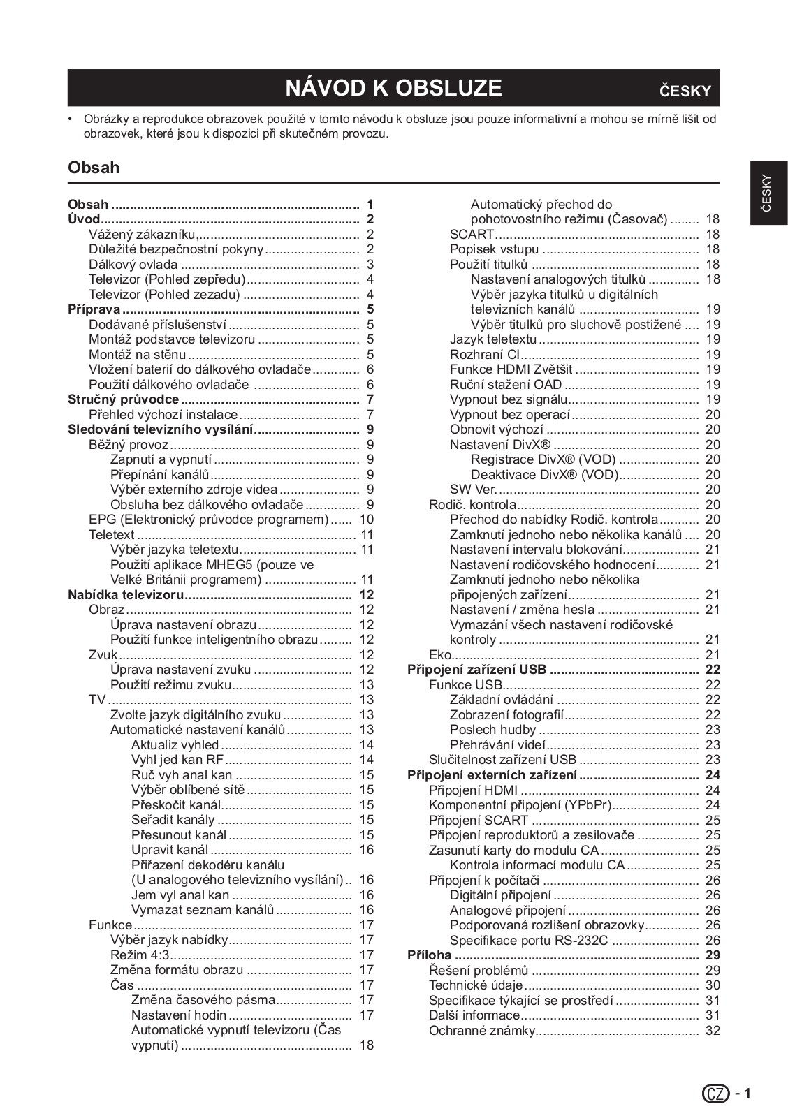 Sharp LC-32LE430E, LC-26LE430E, LC-19LE430E User Manual