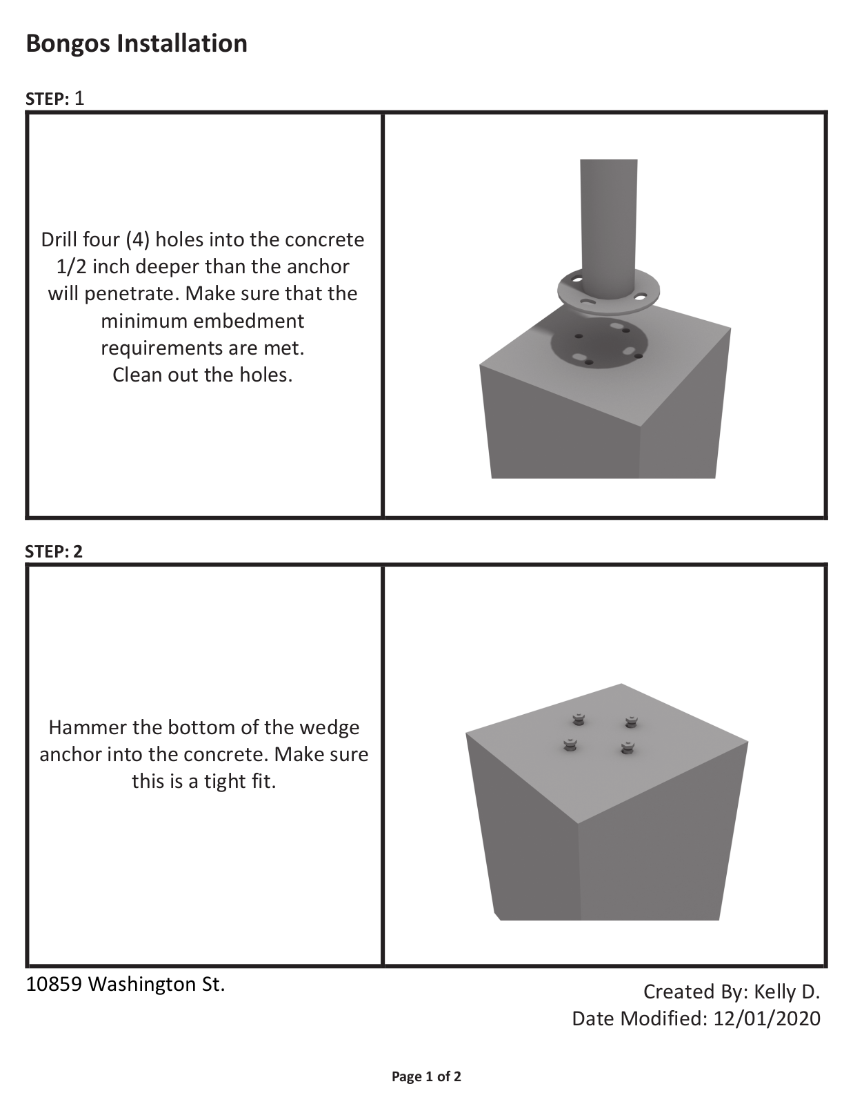 NVB Playgrounds Simple Bongo Drums Installation Instructions - ManualMachine.com
