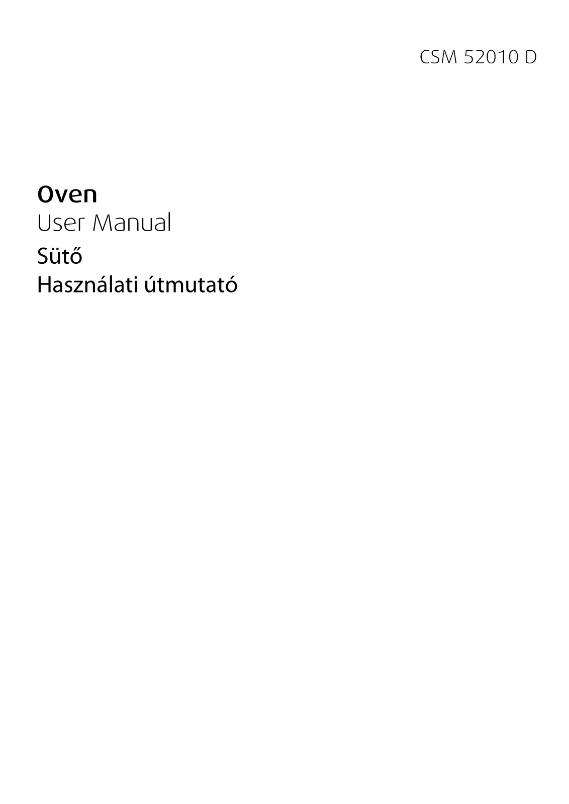 Beko CSM52010D User manual