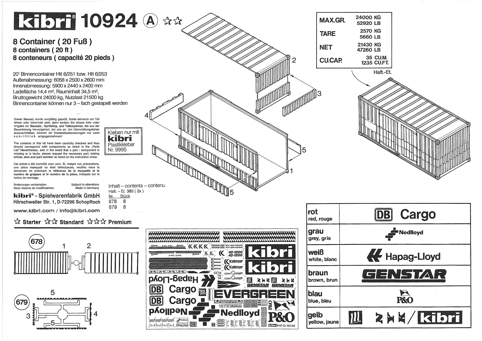 Kibri 10924 User guide