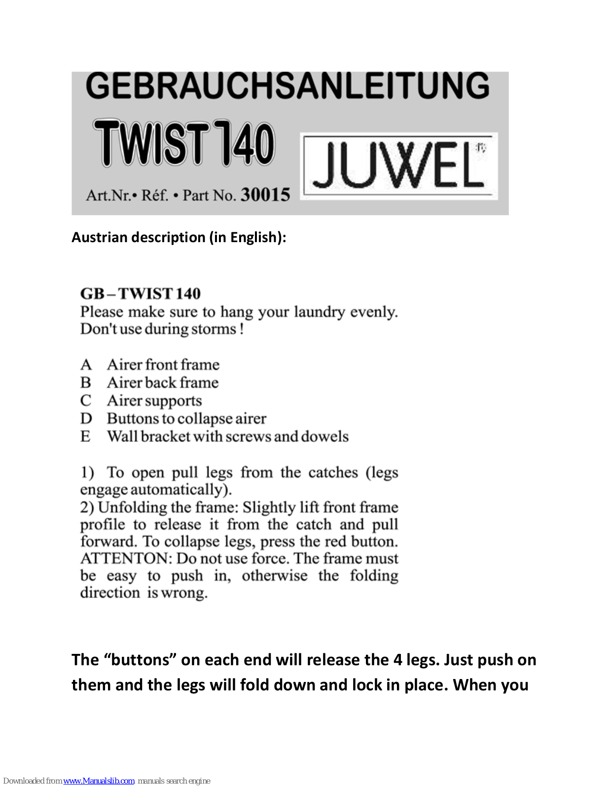 juwel TWIST 140, 30015 User Manual