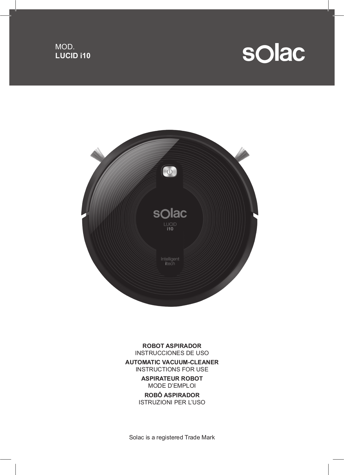 SOLAC LUCID i10 Instructions For Use Manual