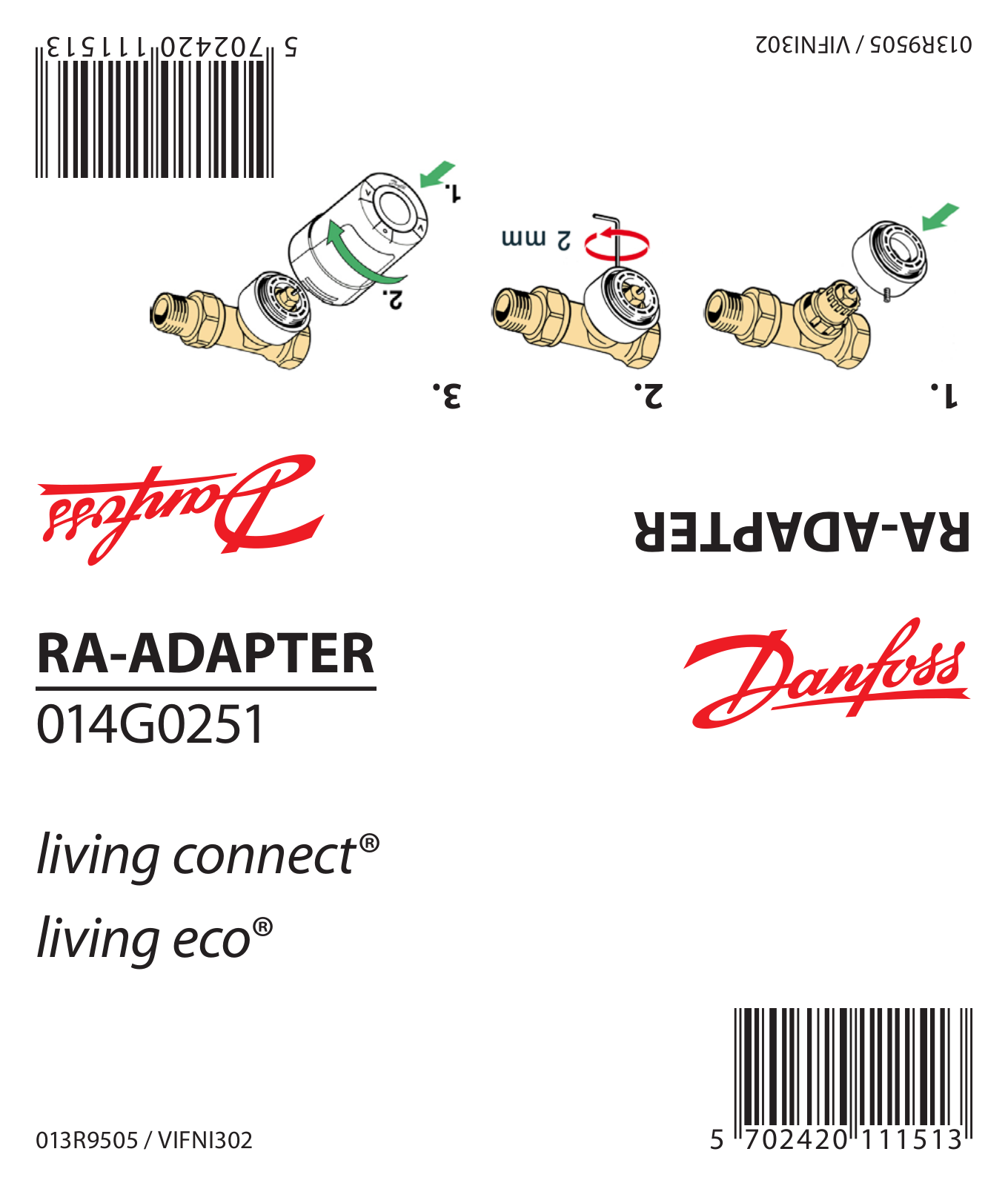 Danfoss RA-ADAPTER Installation guide