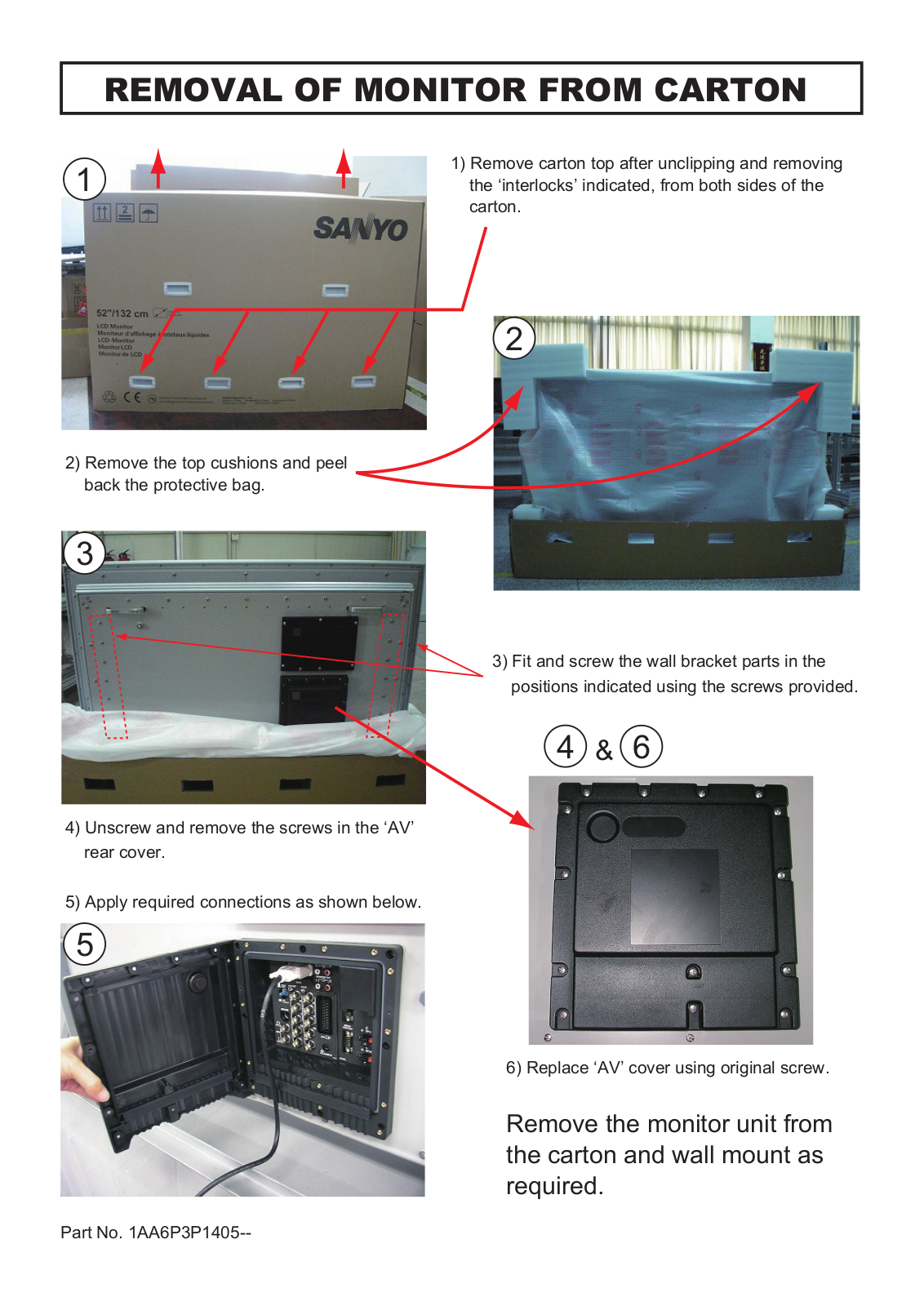 Sanyo 52 inch Instruction Manual