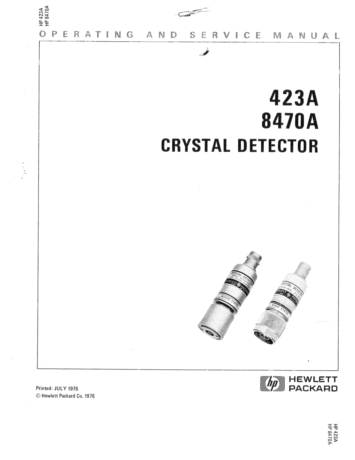 HP (Hewlett-Packard) 8470a, 423a User Manual