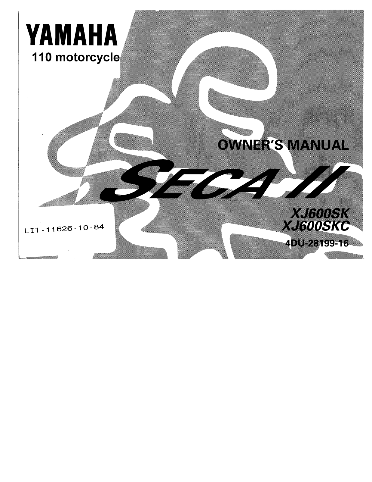 Yamaha XJ600SK User Manual