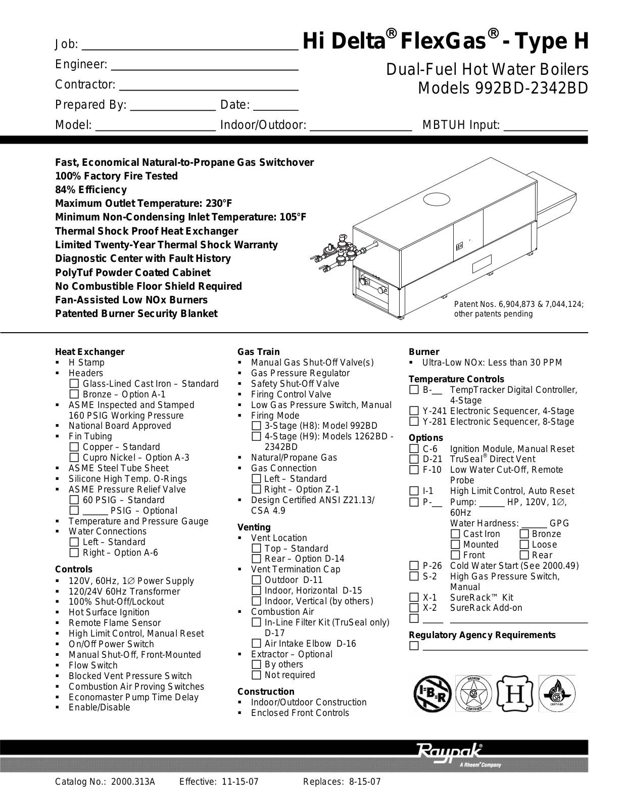 Raypak 992BD-2342BD User Manual