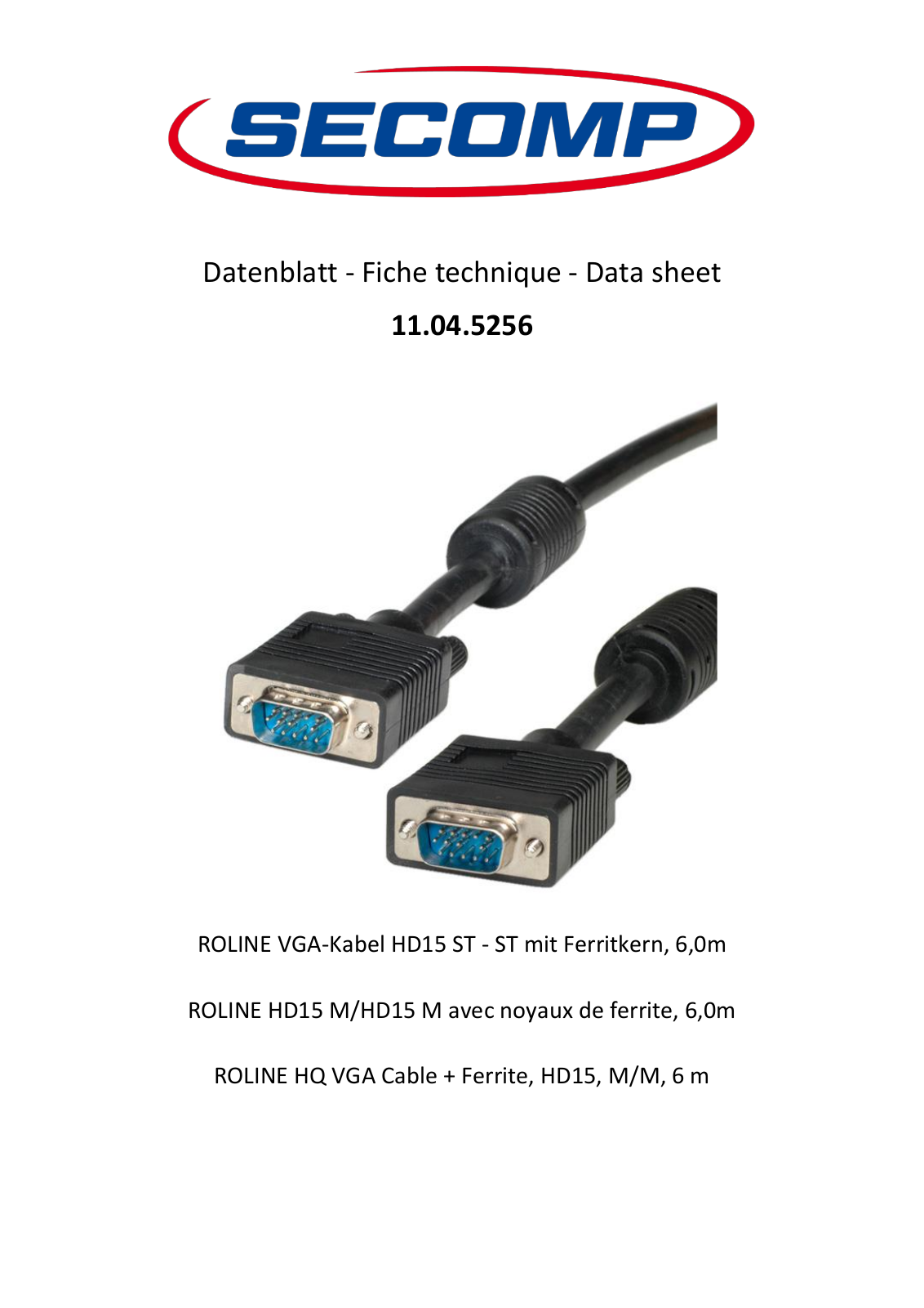 ROLINE 11045256 Datasheet - ManualMachine.com