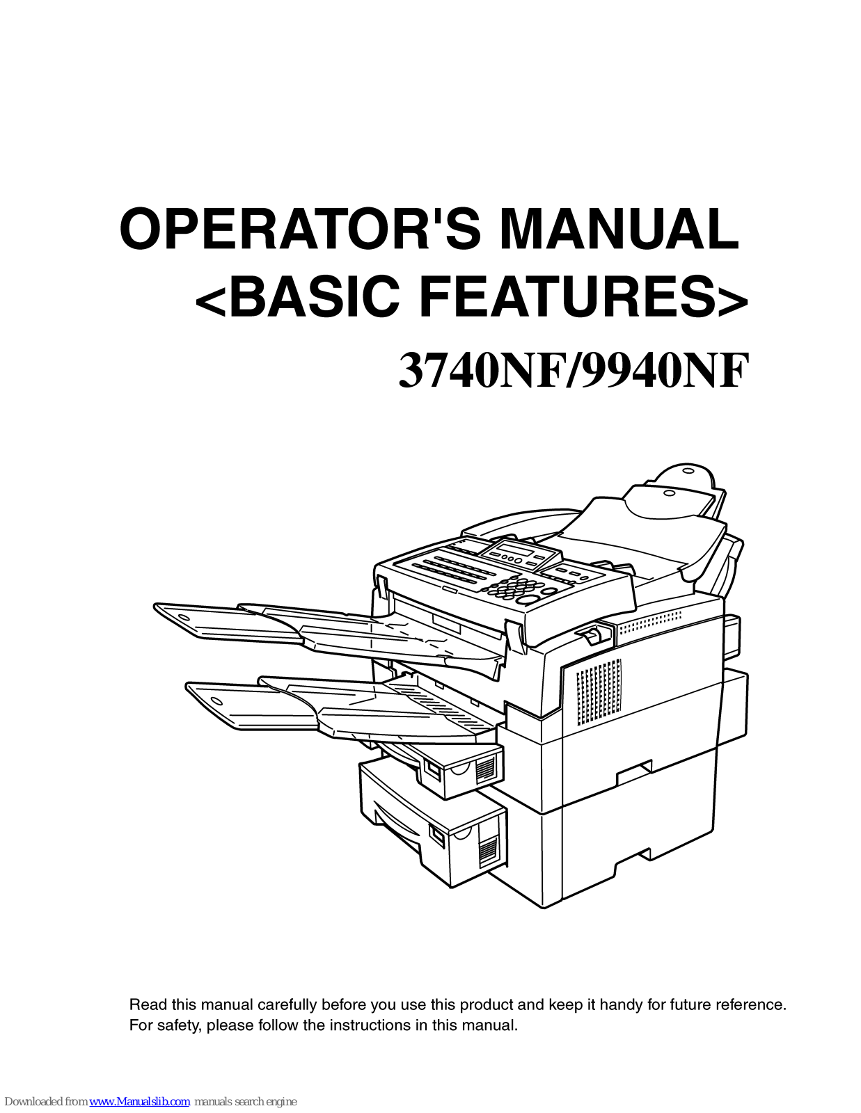 Savin 3740NF,9940NF Operator's Manual