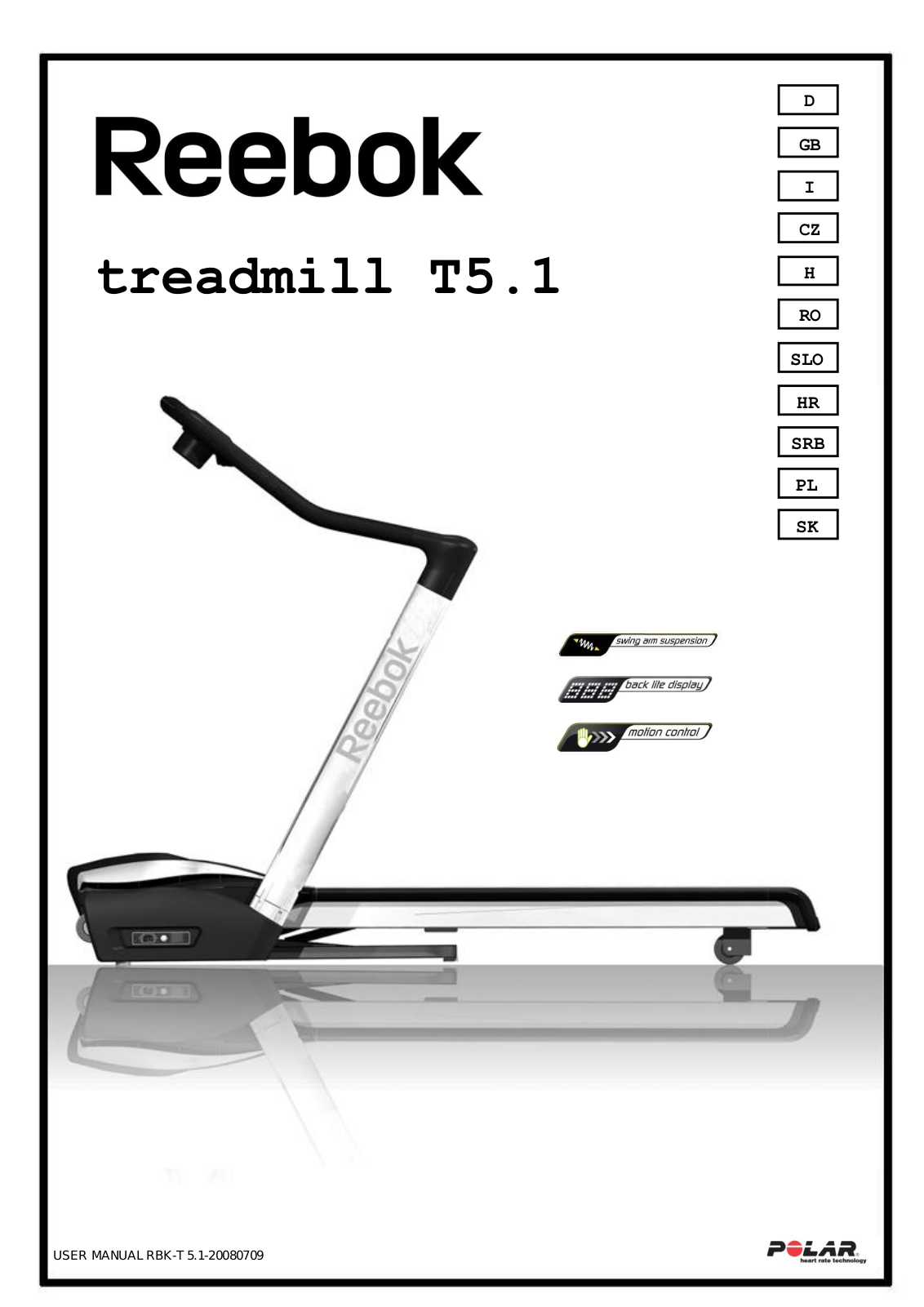 Reebok T5.1 User Manual