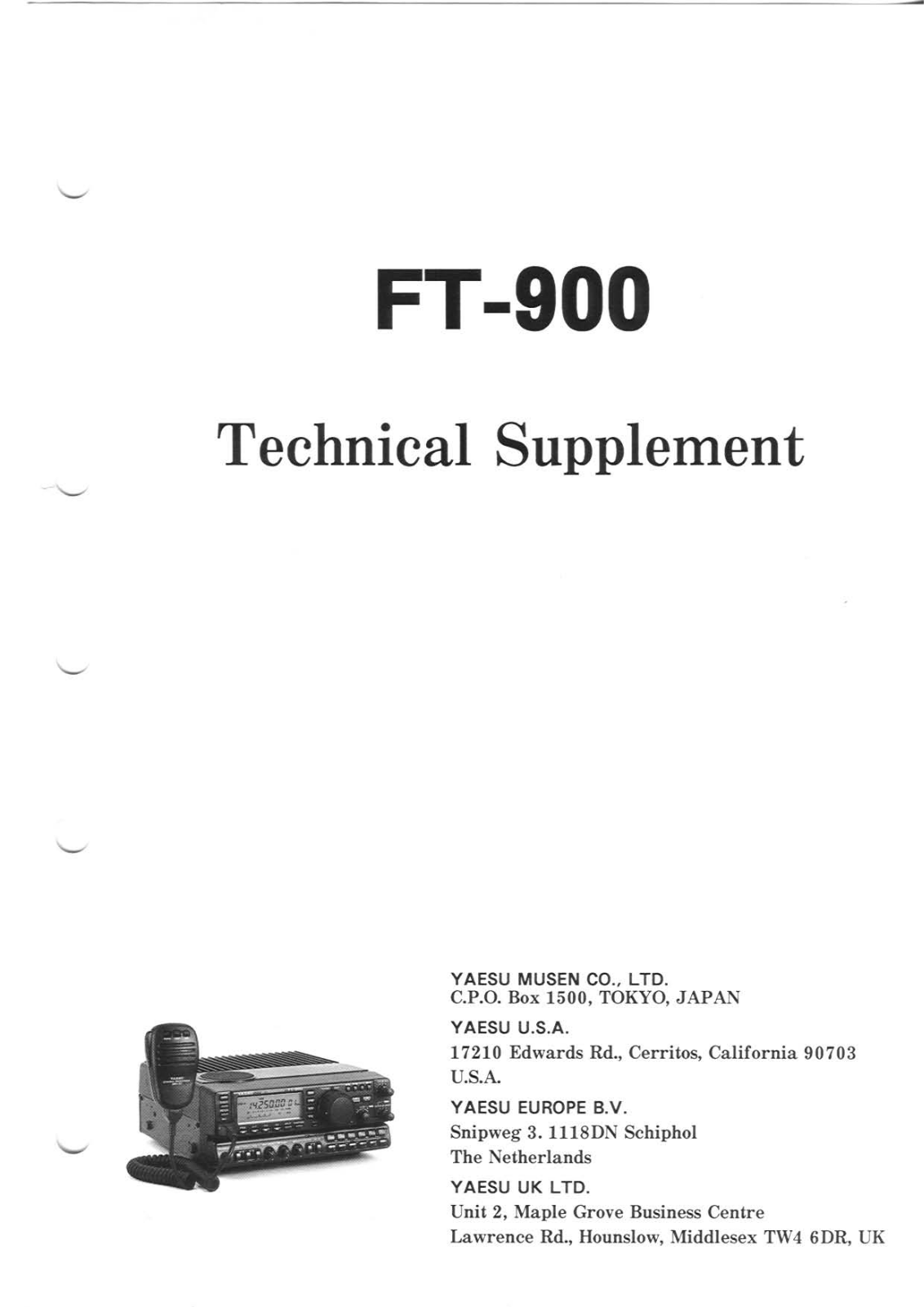 Yaesu FT-900 Service Manual