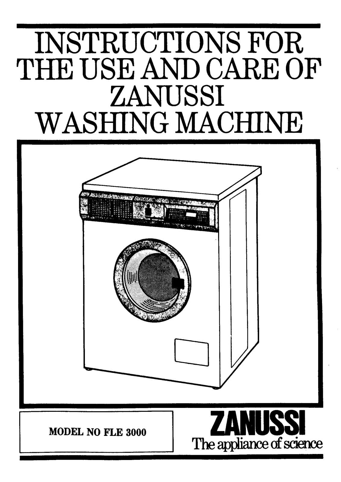 Zanussi FLE 3000 Instruction Manual