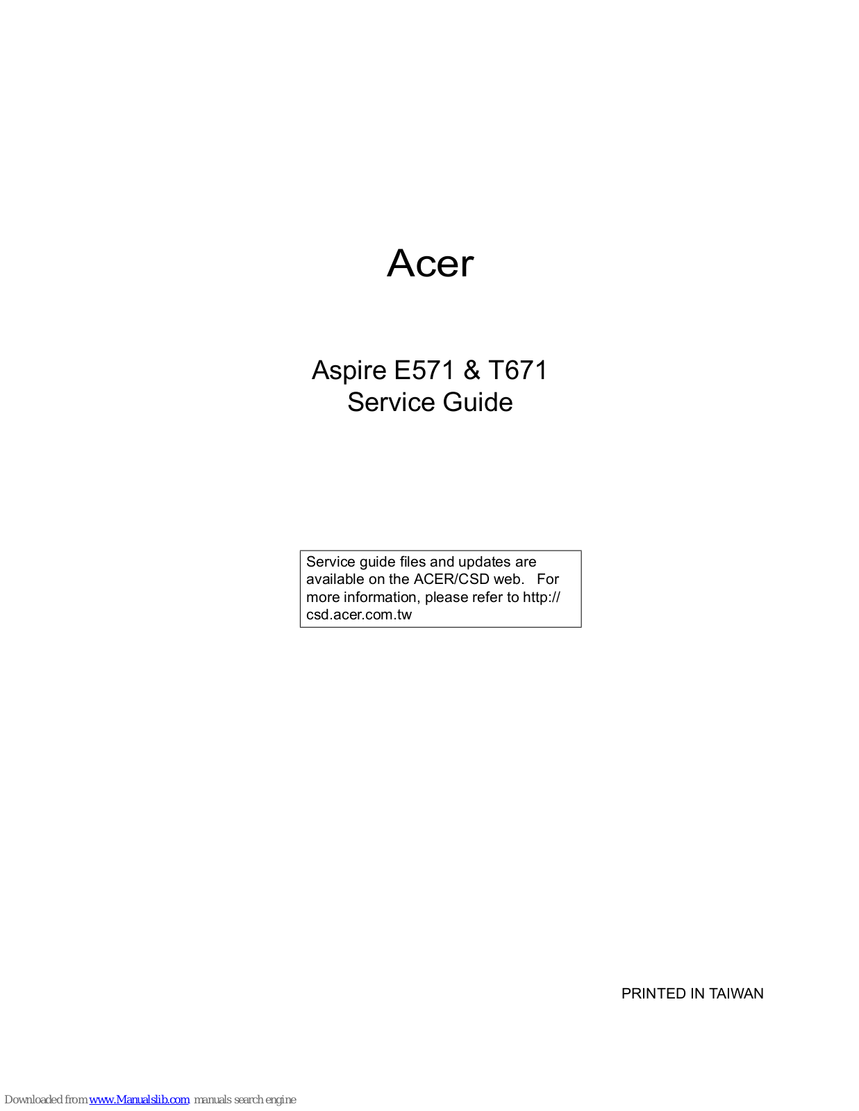 ACER Aspire E571 User Manual