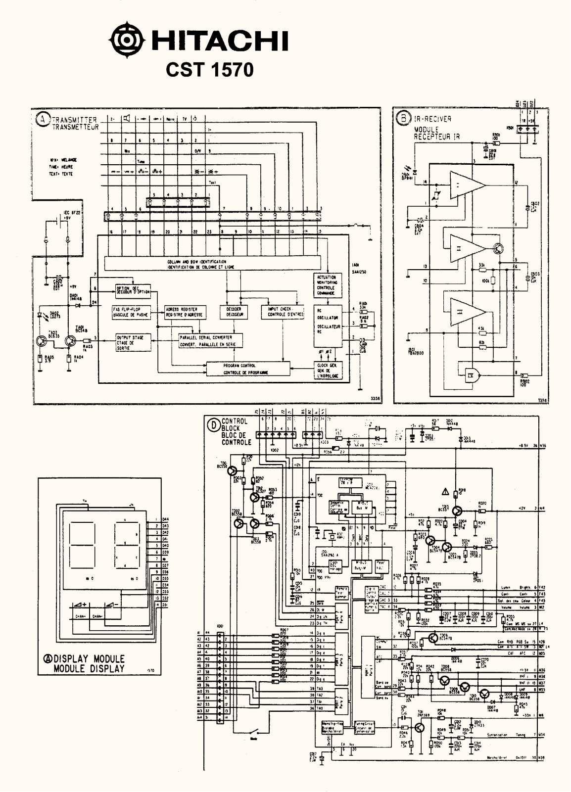 Hitachi CST1570 Schematic