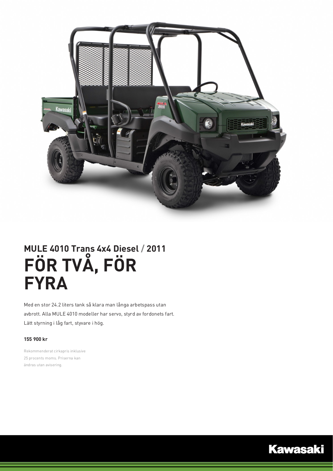 Kawasaki MULE 4010 TRANS 4X4 DIESEL Brochure