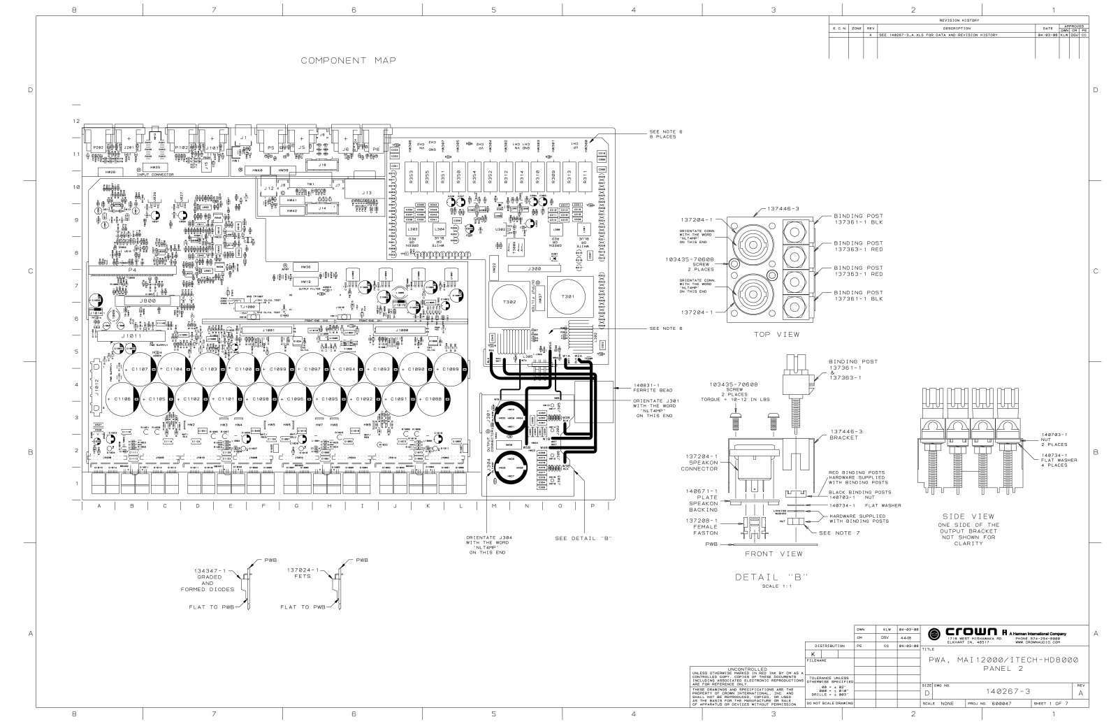 Crown Audio Macro-Tech MA12000i BCA Main-Output Filter Schematic