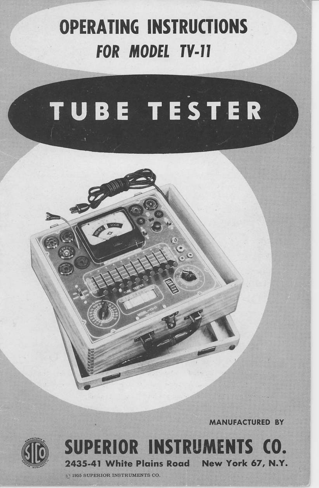 Superior Instruments TV-11 Operating Instructions Manual - ManualMachine.com