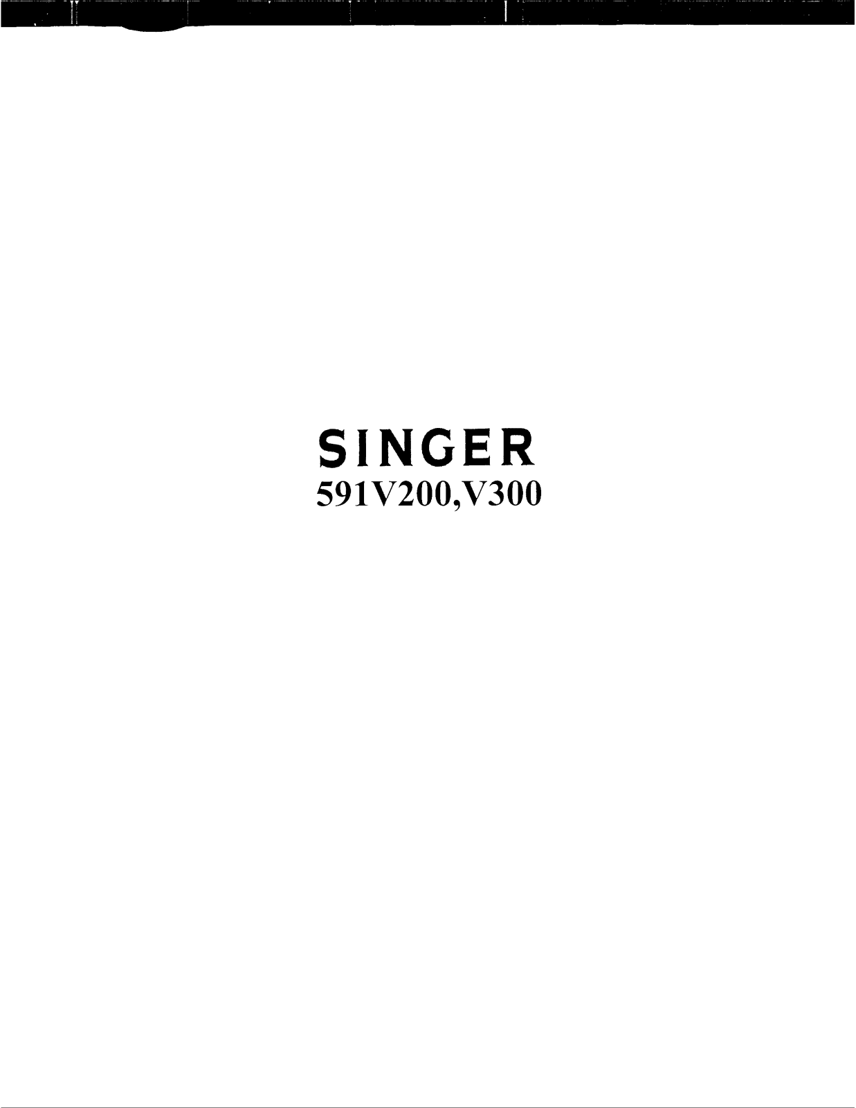 SINGER 591V200, 591V300 Parts List