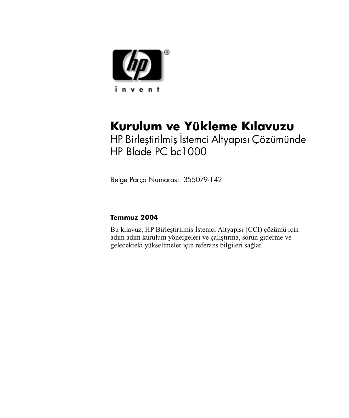 Hp BC1000 User Manual