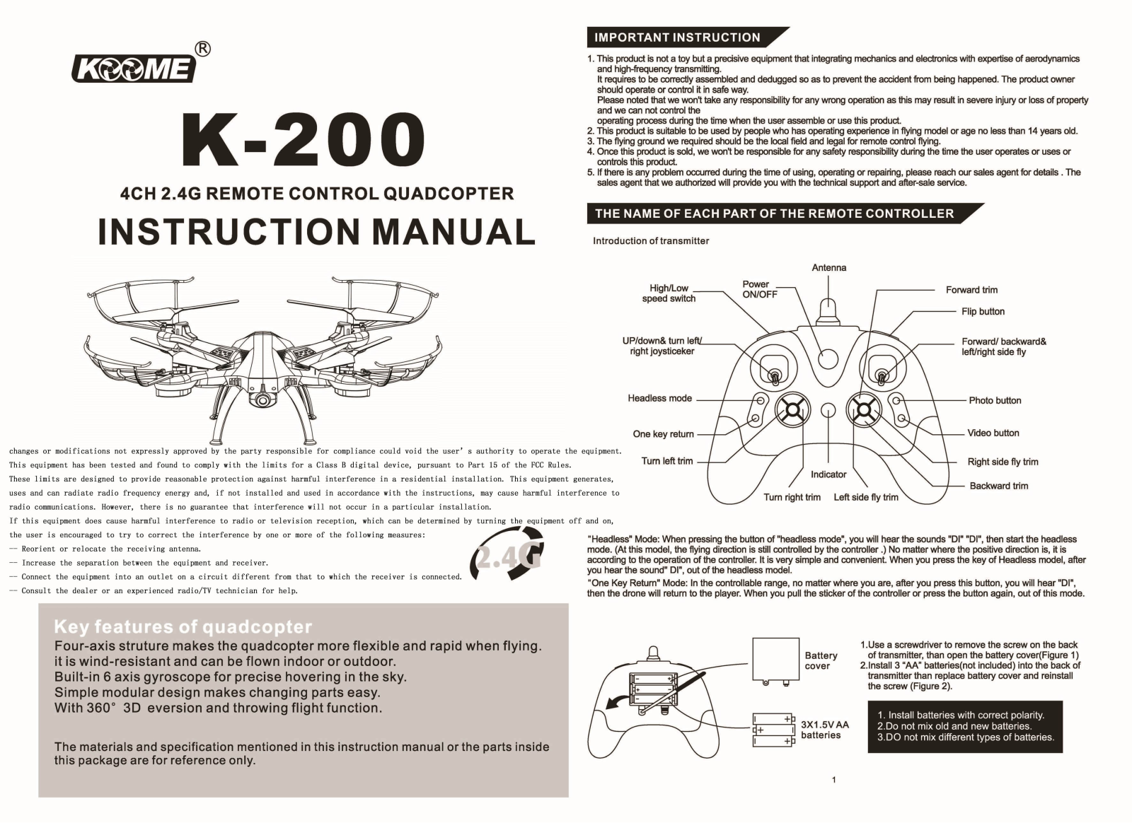 Koome Crafts and Toys 13806380885 User Manual