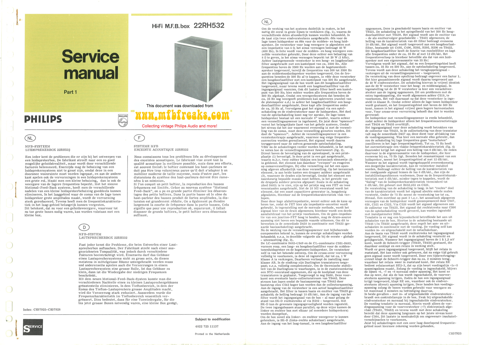 philips 22RH532 Service Manual