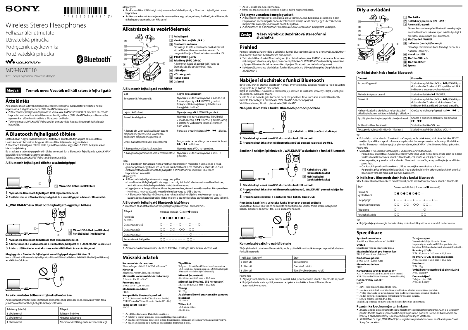 Sony NWZ-S763BT User Manual