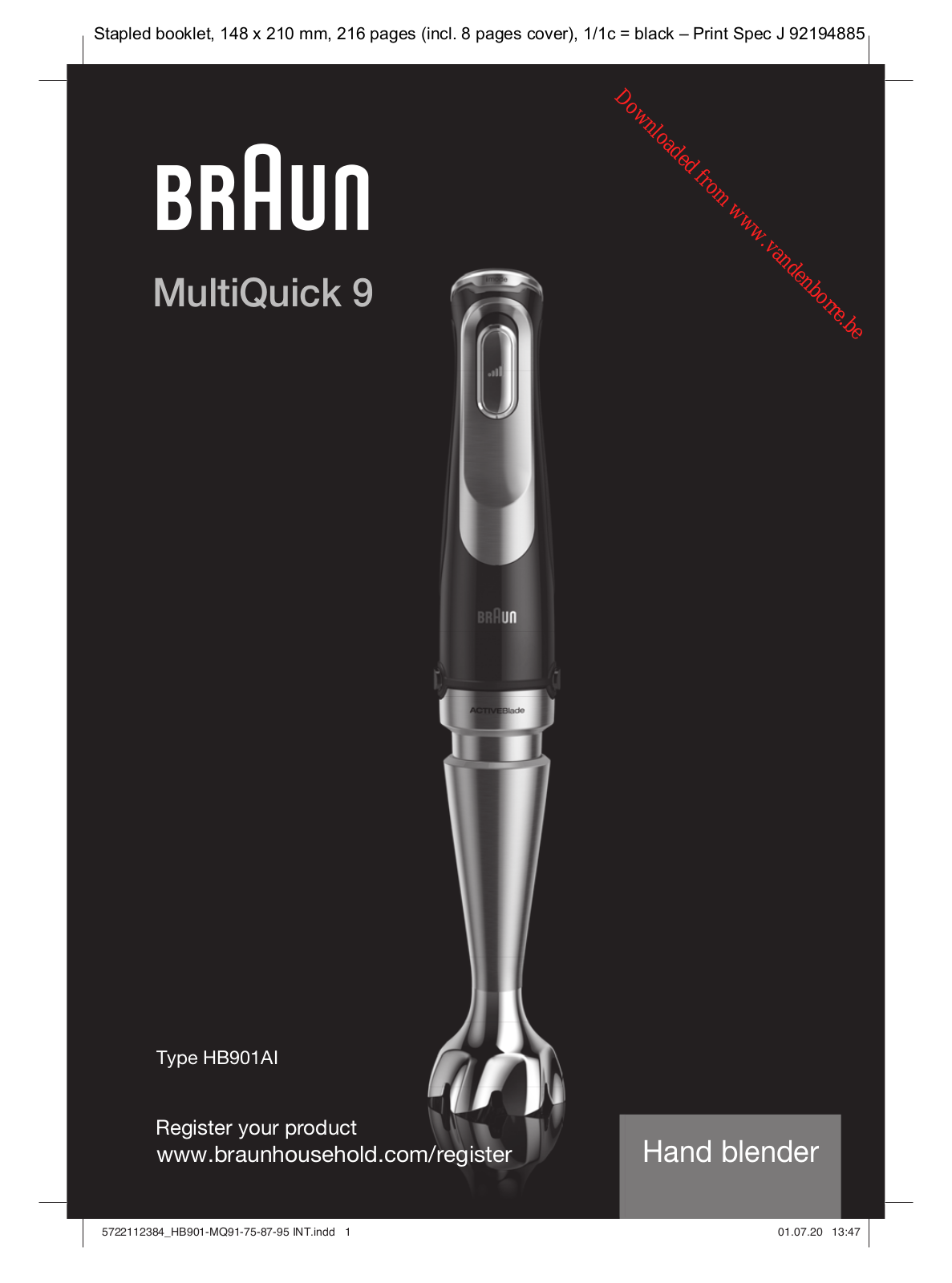 BRAUN MQ9195XLI User Manual