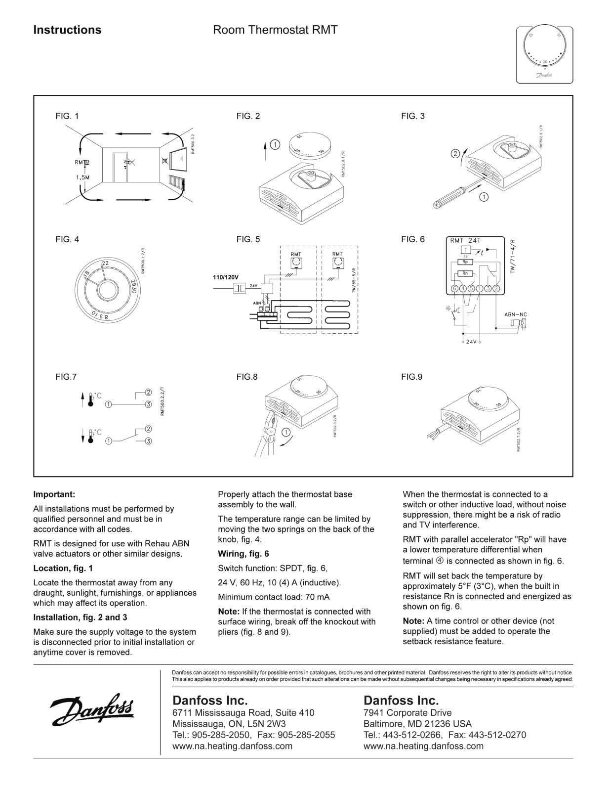 Danfoss RMT Installation guide