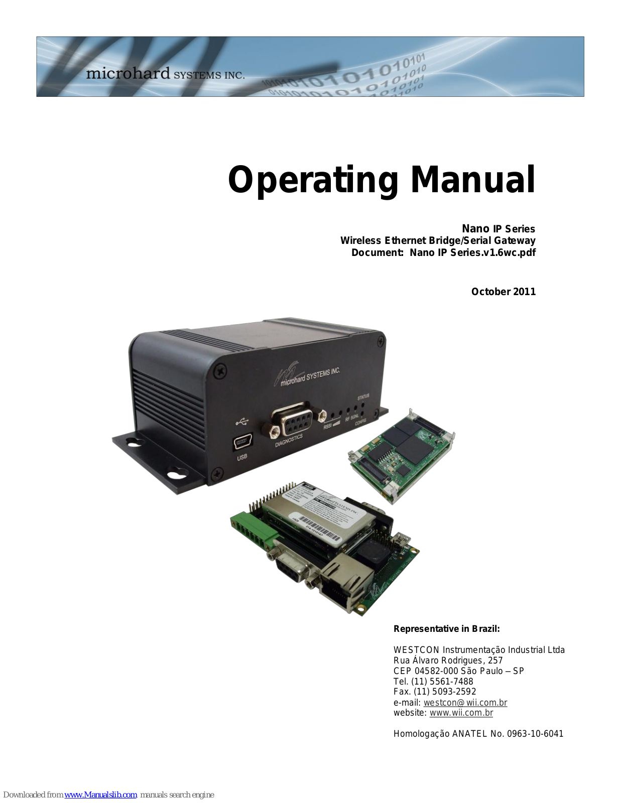 Microhard Systems Nano IP Operating Manual