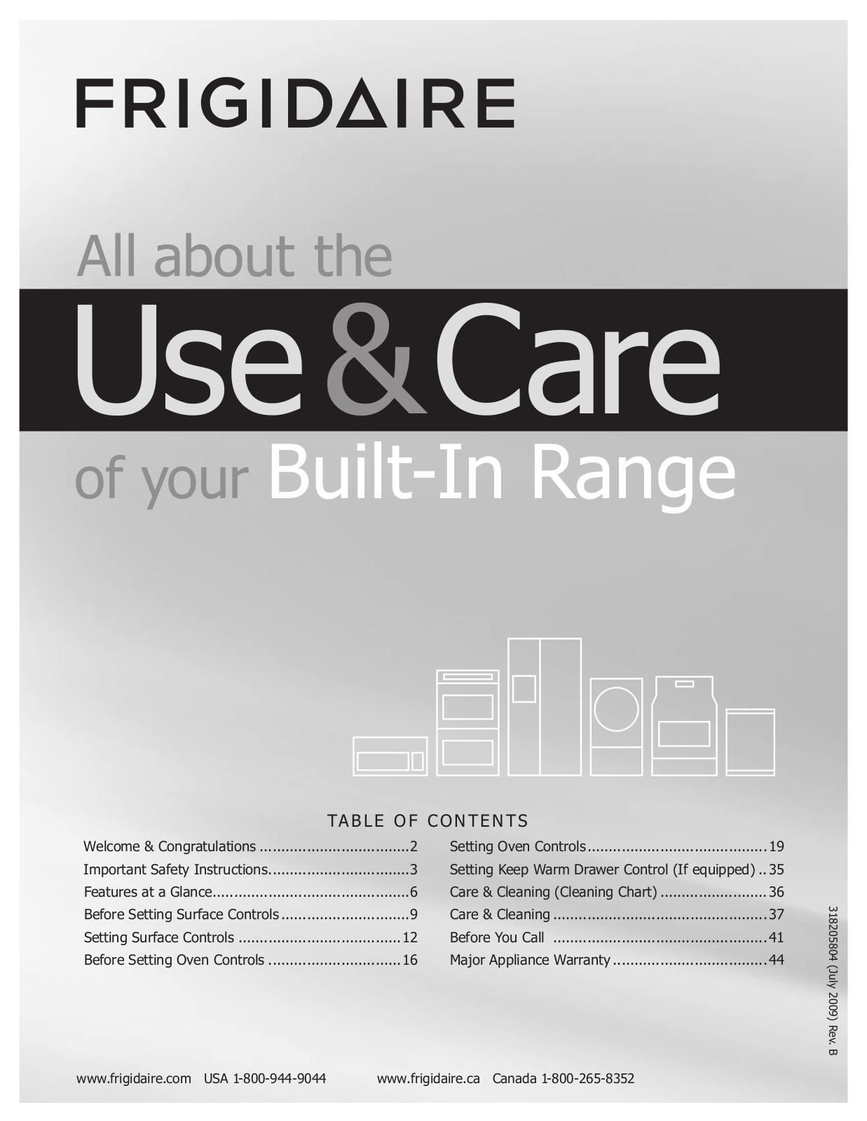 Frigidaire 318205804 User Manual