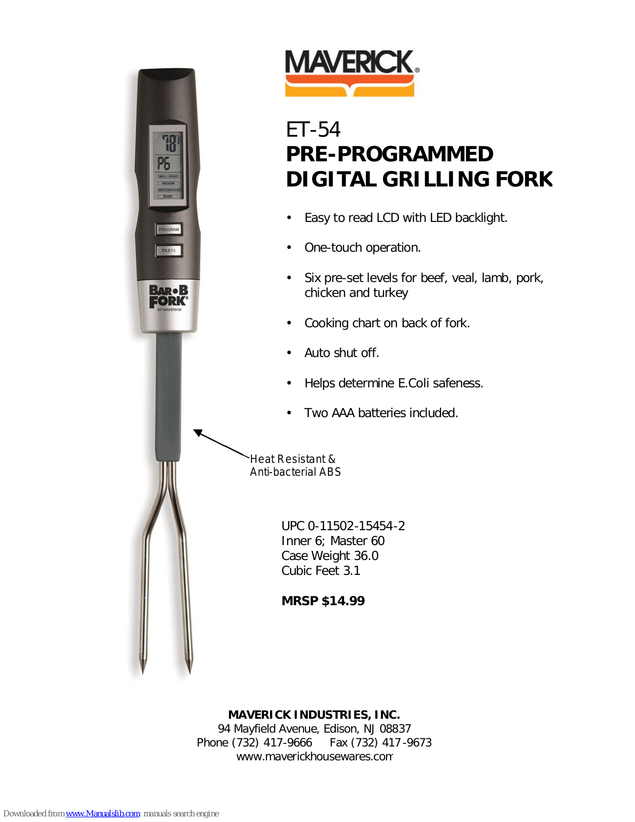 Maverick ET-54 Specifications