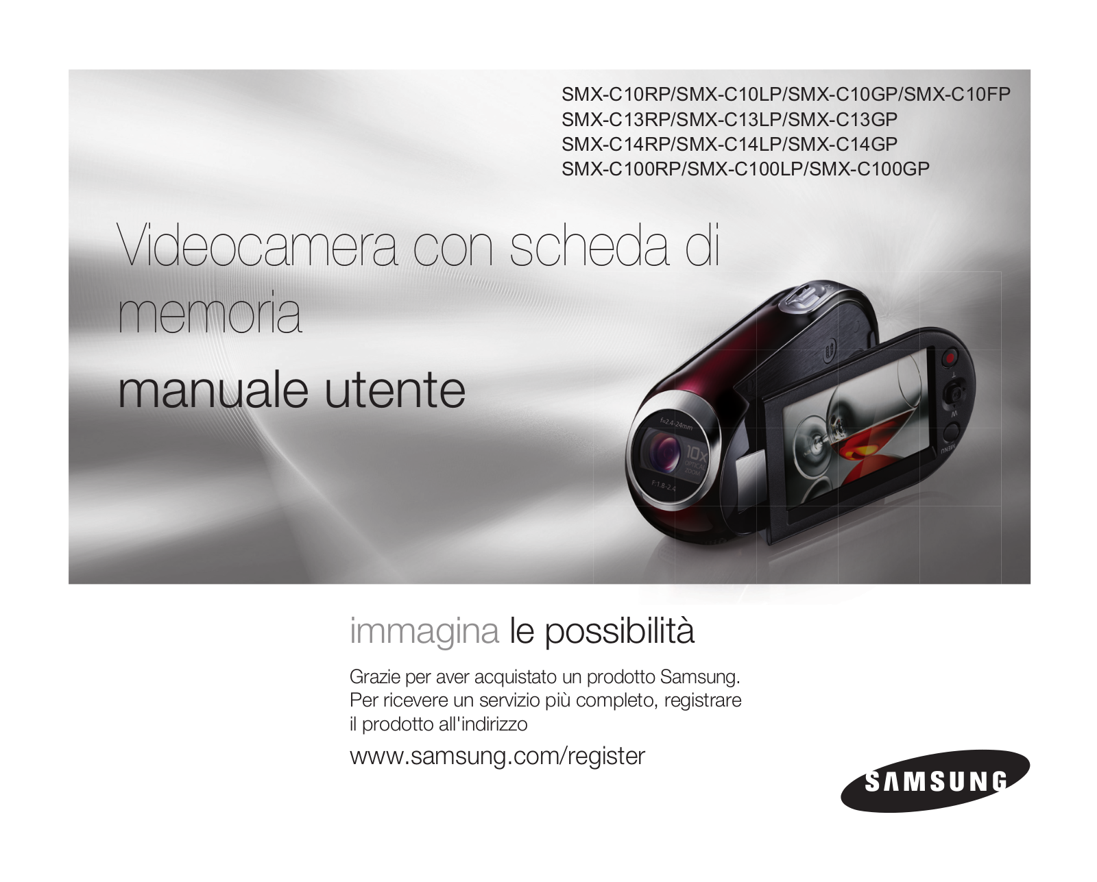 Samsung SMX-C14L, SMX-C10GP, SMX-C14LP, SMX-C10R, SMX-C10L User Manual