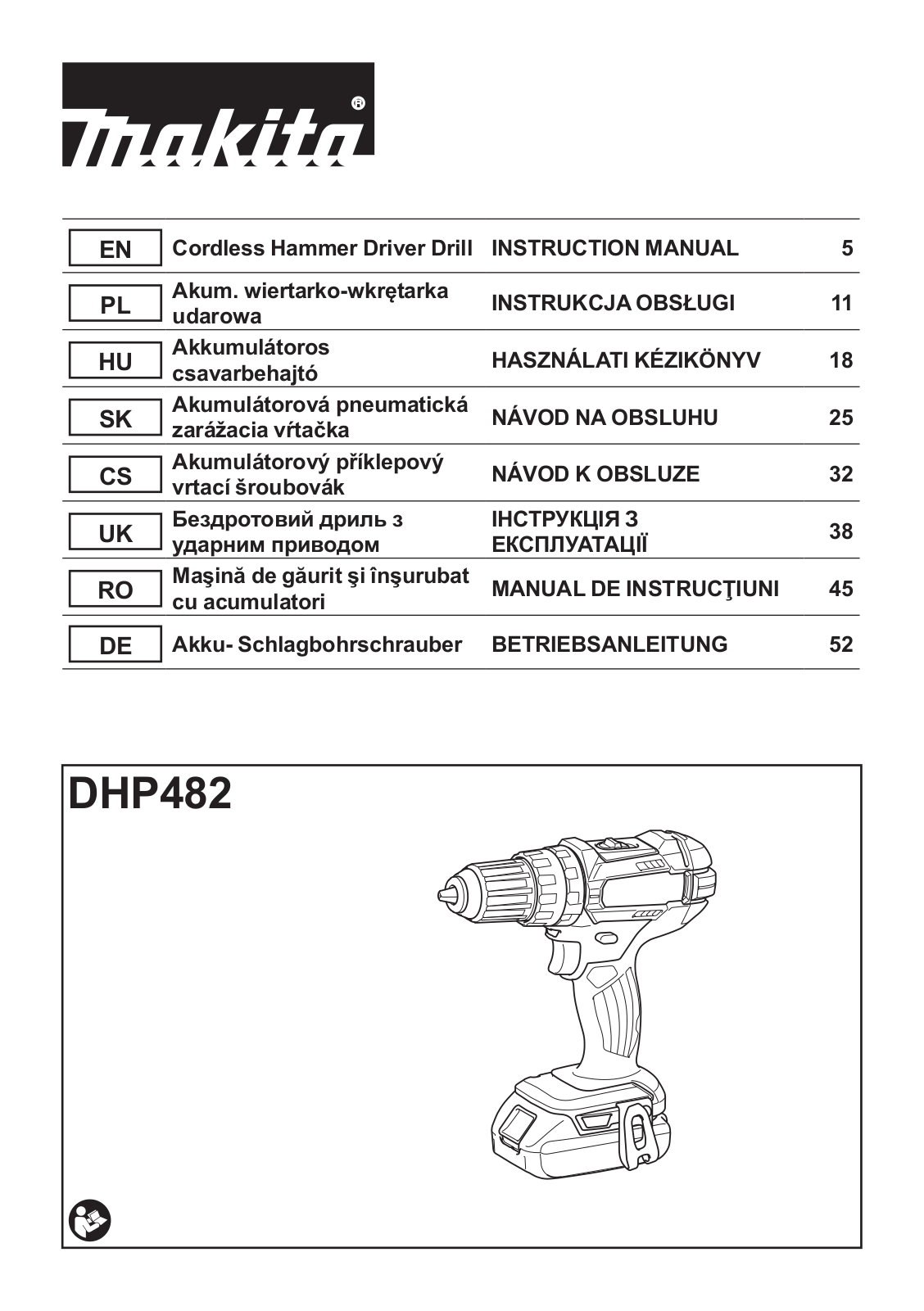 Makita DHP482 User guide