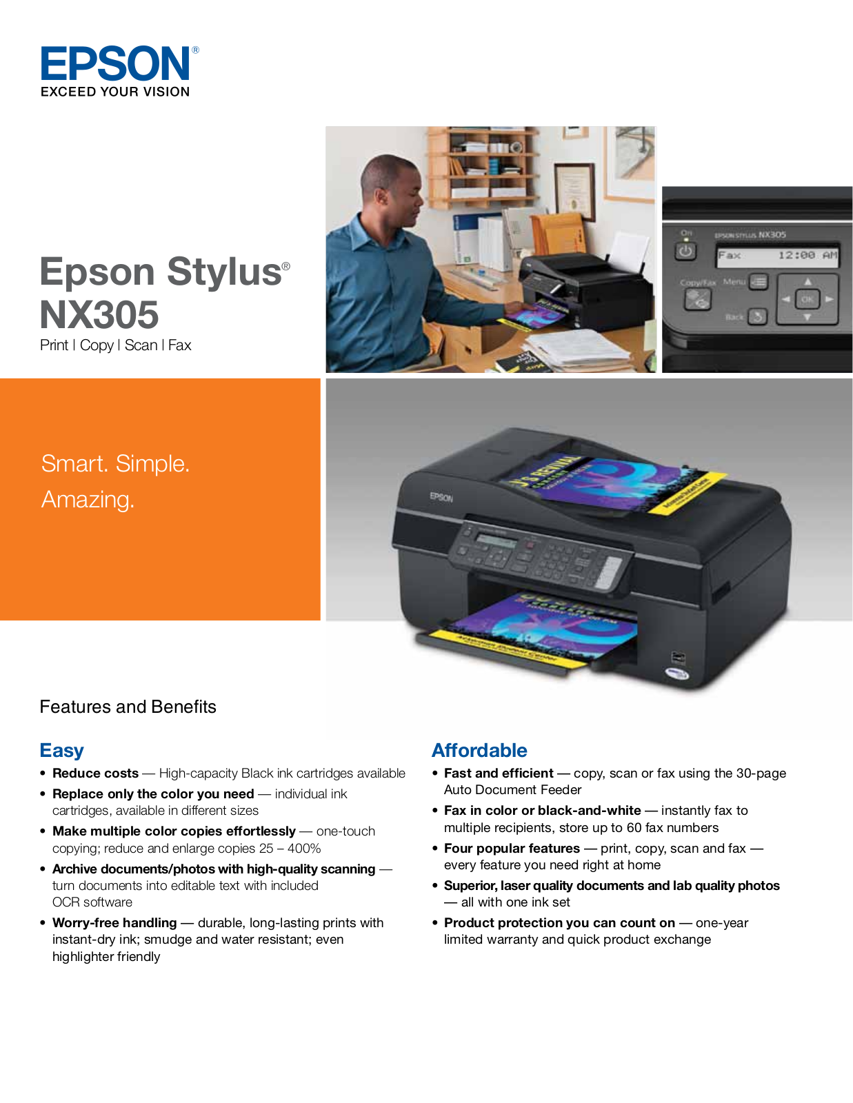 Epson Stylus NX305 Product Brochure