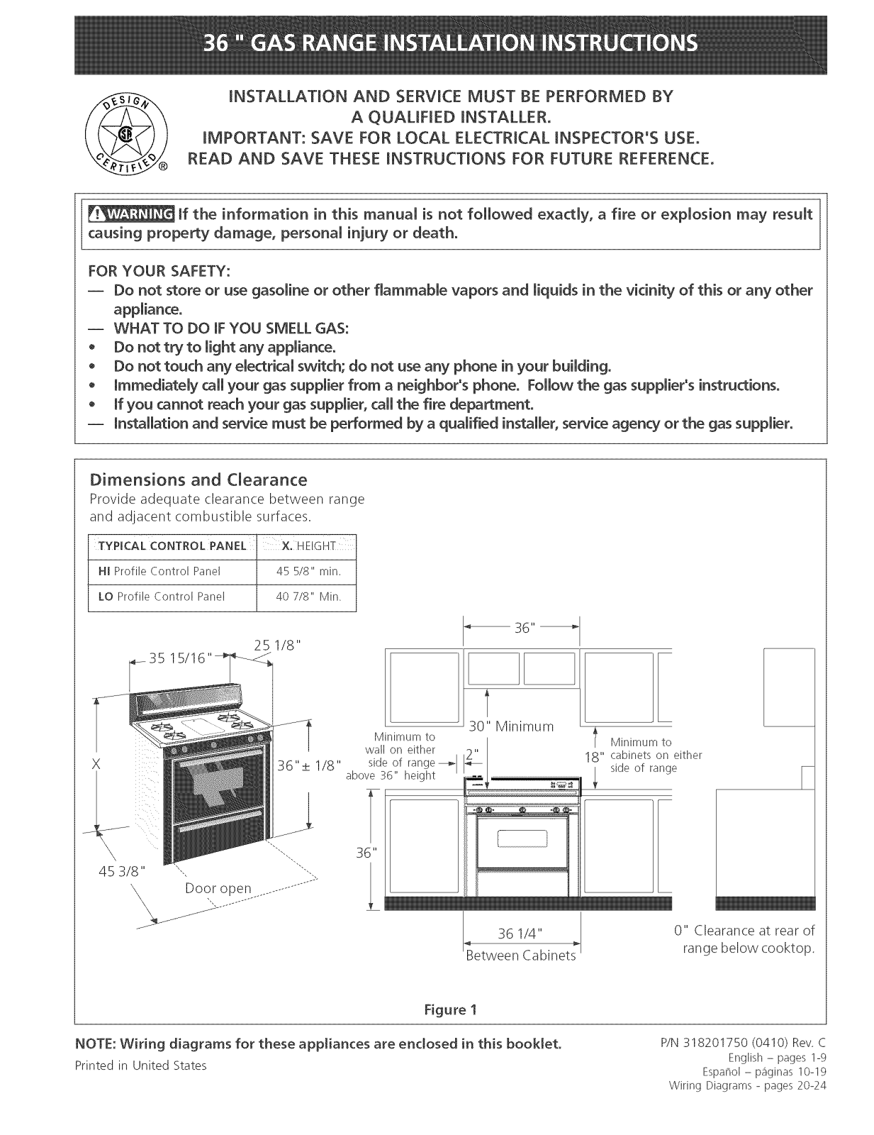 Tappan TGF657BFW6, TGF657BFW7, TGF657BFW8, TGF657BFU4, TGF657BFU2 Installation Guide - ManualMachine.com