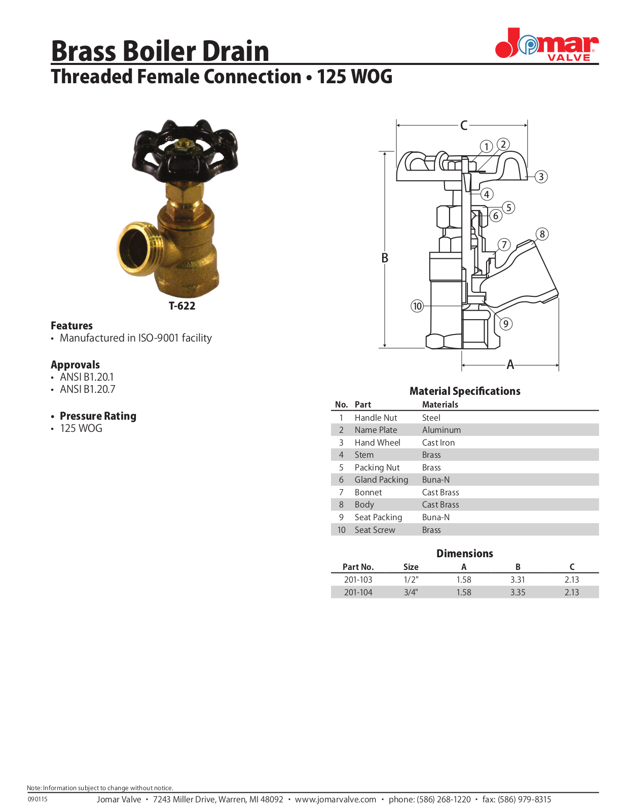 Jomar T-622 User Manual