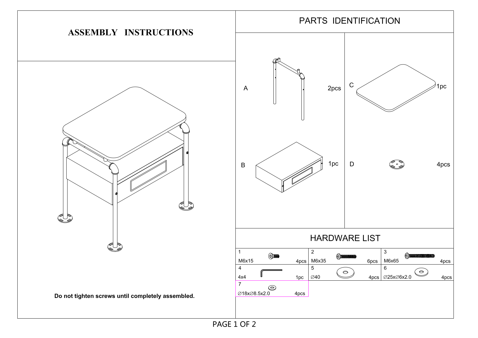 Sand & Stable W005383427 Assembly Instructions - ManualMachine.com