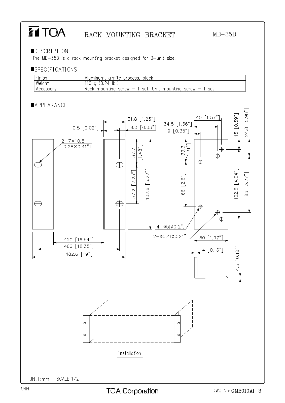 TOA MB-35B User Manual