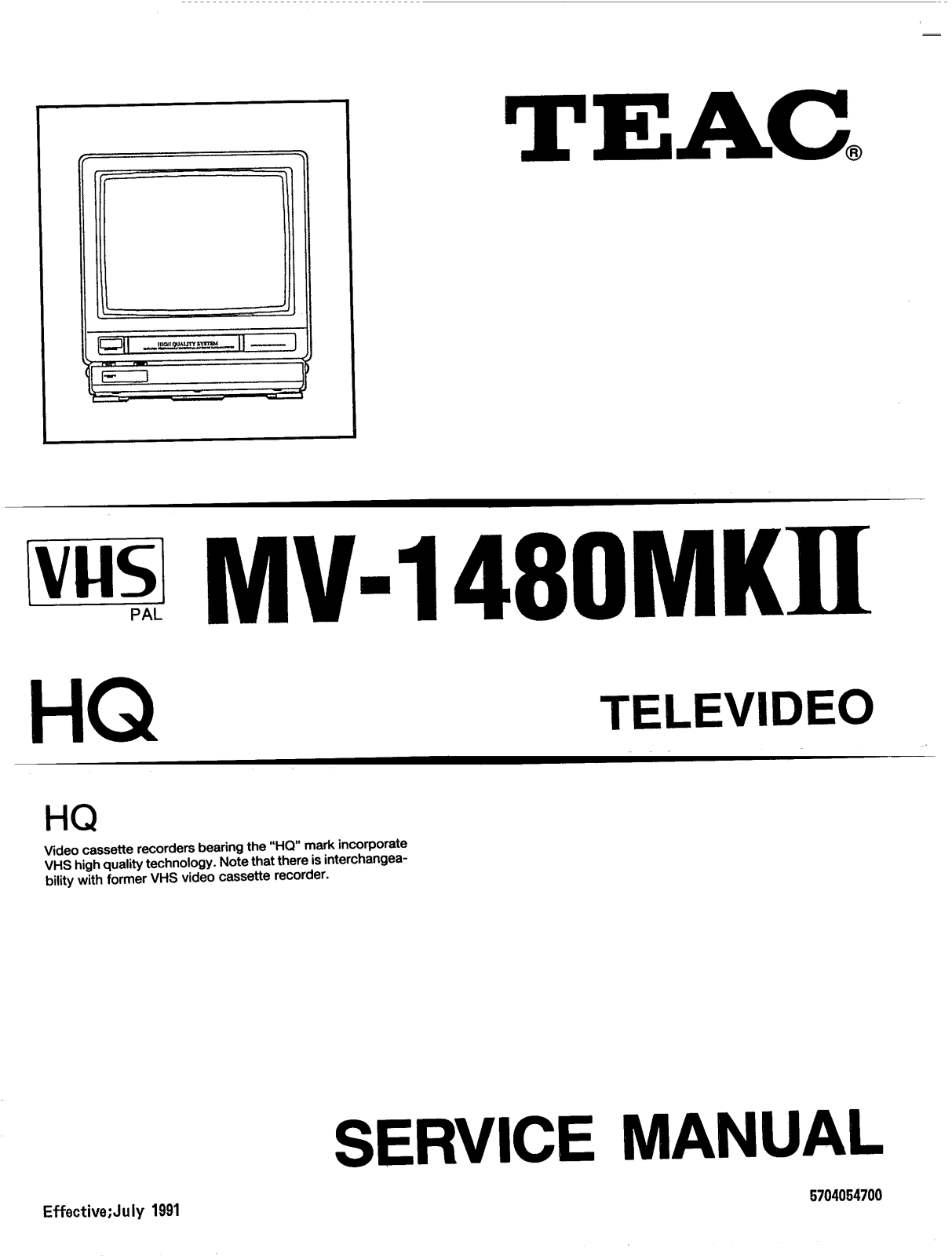 Teac MV-1480-MkII Service Manual