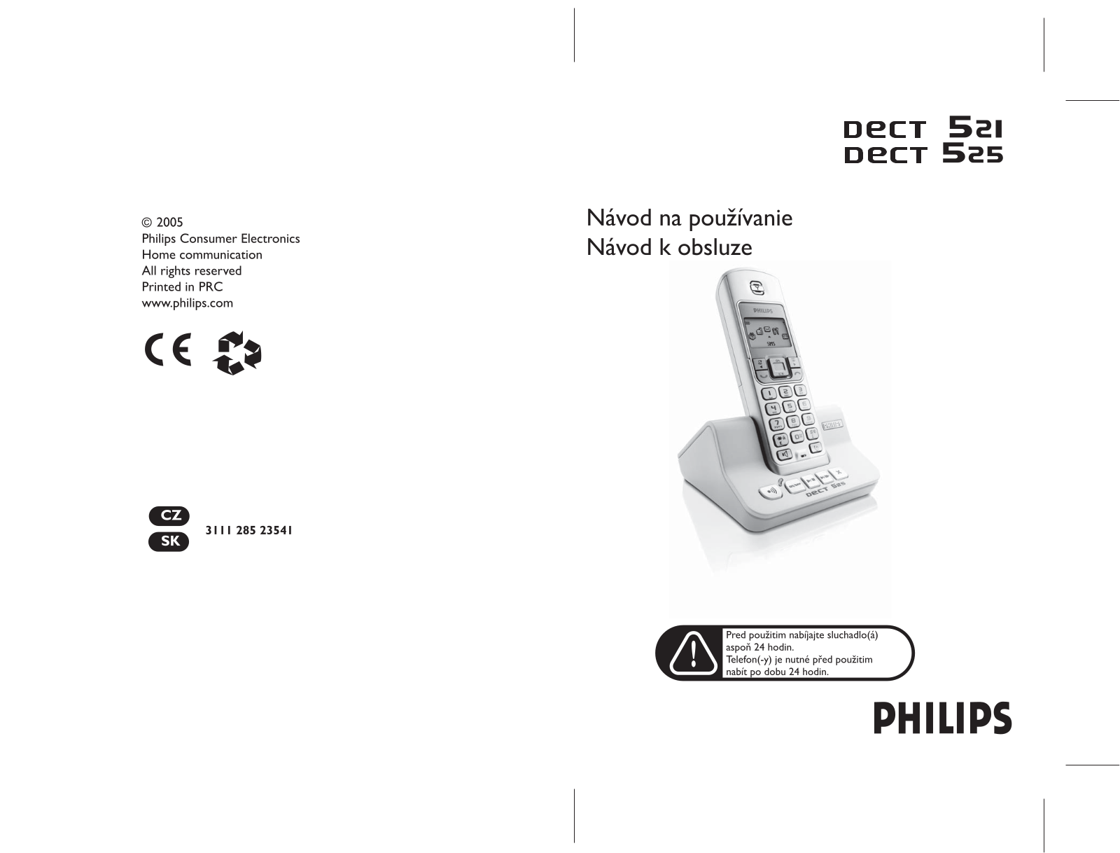 Philips DECT525, DECT521 User Manual