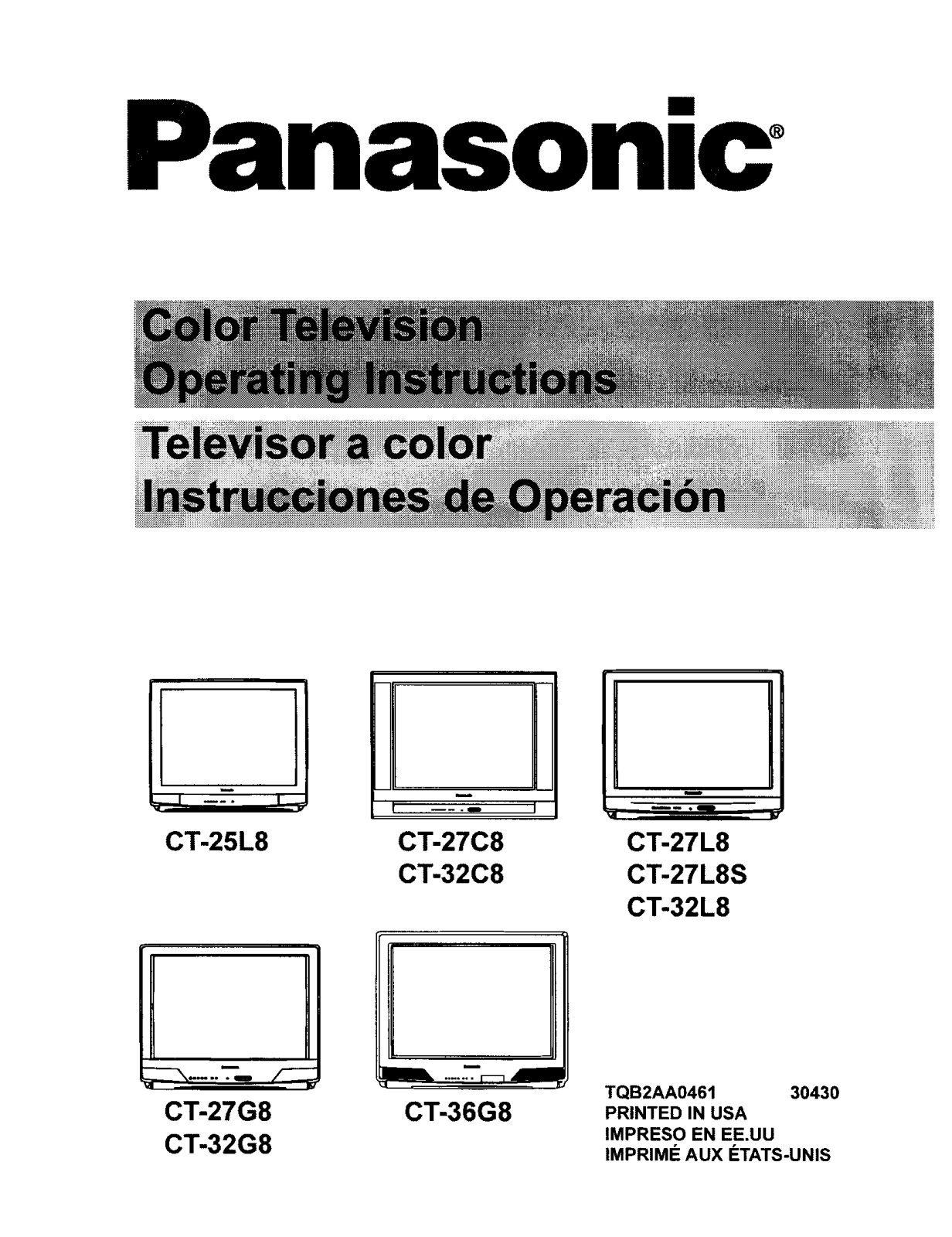 Panasonic CT-36G8, CT-27C8, CT-27G8, CT-32C8 User Manual - ManualMachine.com