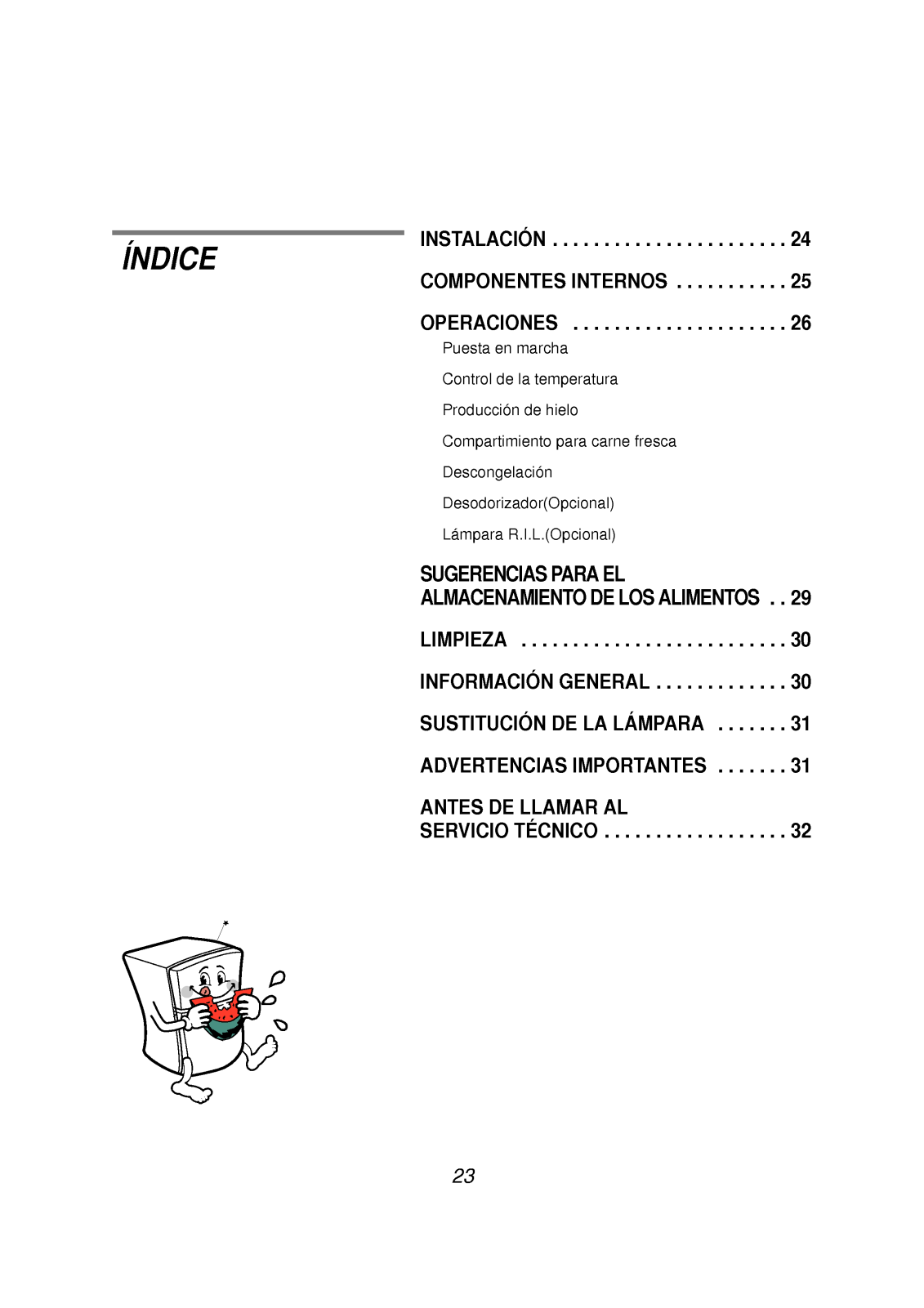 Lg GR-602TVF, GR-572TF, GR-536TVF, GR-532TF, GR-532S Instructions Manual